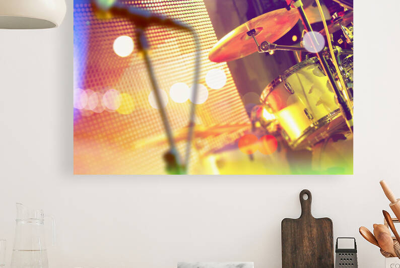 Drum on stage and festive event.Musical design. by Carlos Castilla