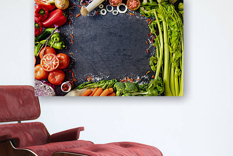 Vegetarian food background and cooking recipes.  by Carlos Castilla