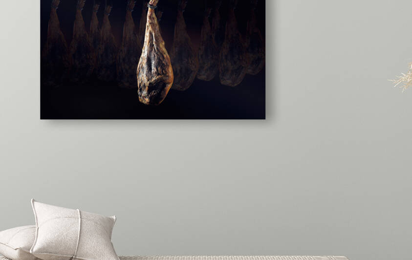 Dry Spanish ham Jamon Serrano Bellota Italian Prosciutto. by Carlos Castilla
