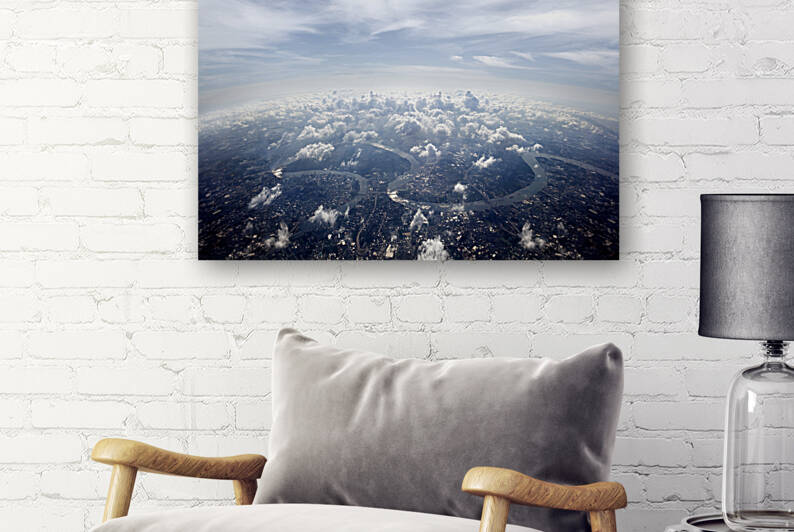 Aerial overview Bangkok cityscape by Carlos Castilla