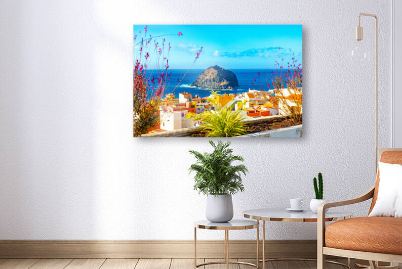 Tenerife island scenery.Ocean and beautiful stone.Garachico beach. by Carlos Castilla