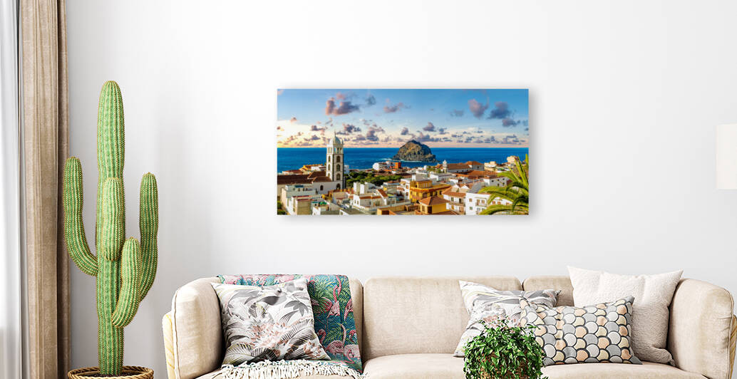 Tenerife island scenery.Ocean and beautiful stone.Panoramic view of Garachico beach. by Carlos Castilla