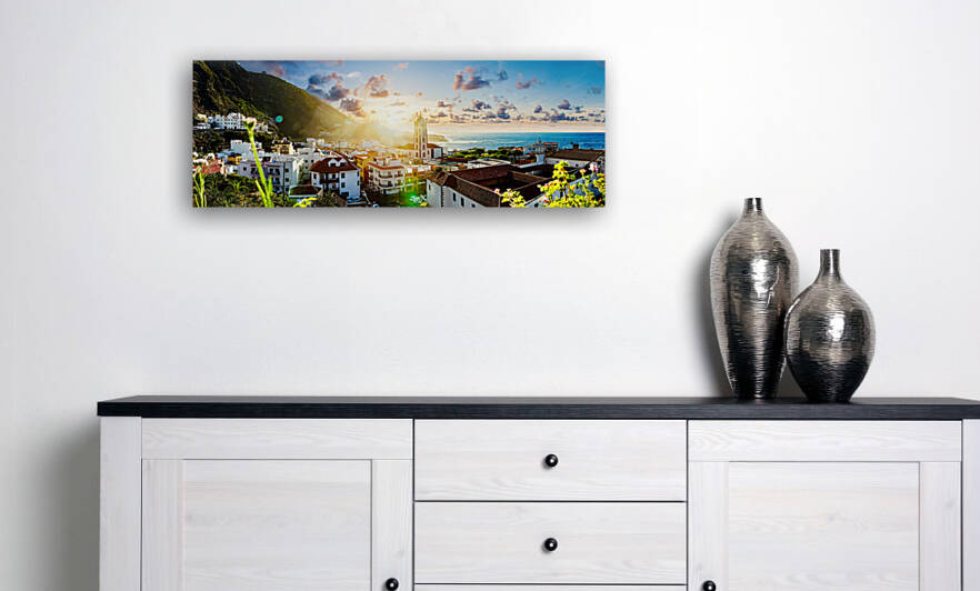 Tenerife island scenery.Ocean and beautiful stone.Panoramic view of Garachico beach. by Carlos Castilla