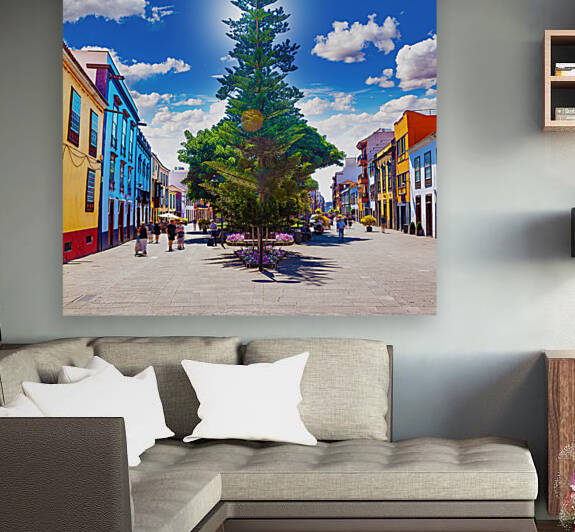 Landmark and streets in Spanish Canary Islands. by Carlos Castilla