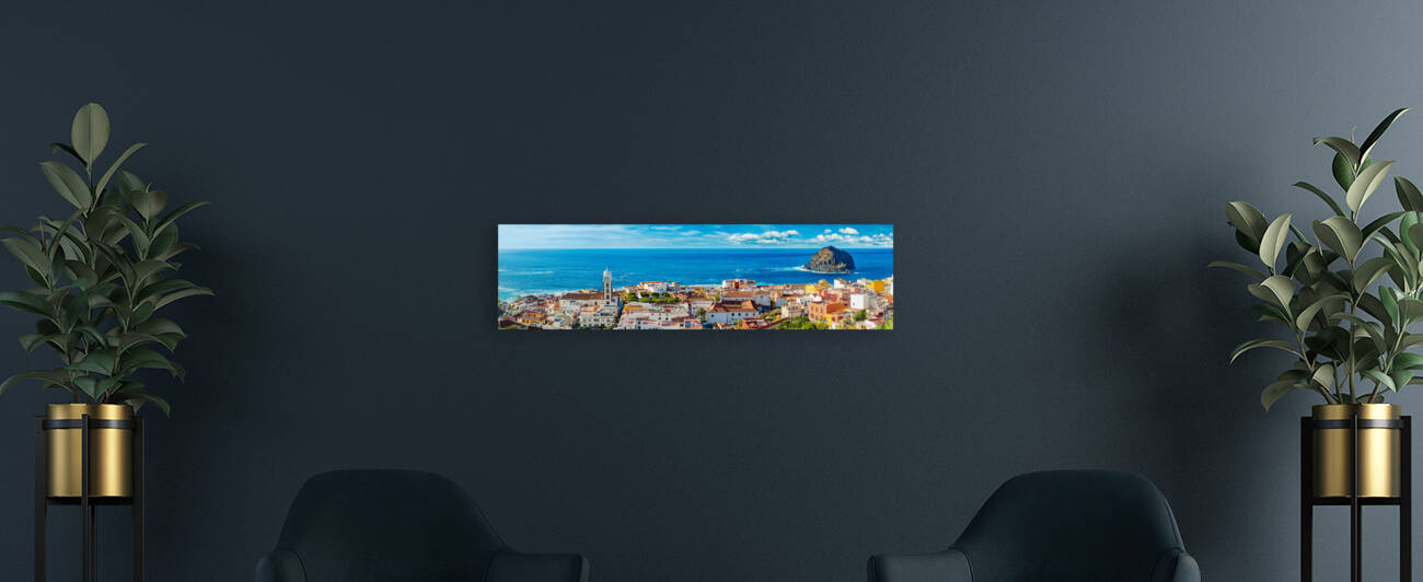 Tenerife island scenery.Ocean and beautiful stone.Panoramic view of Garachico beach. by Carlos Castilla
