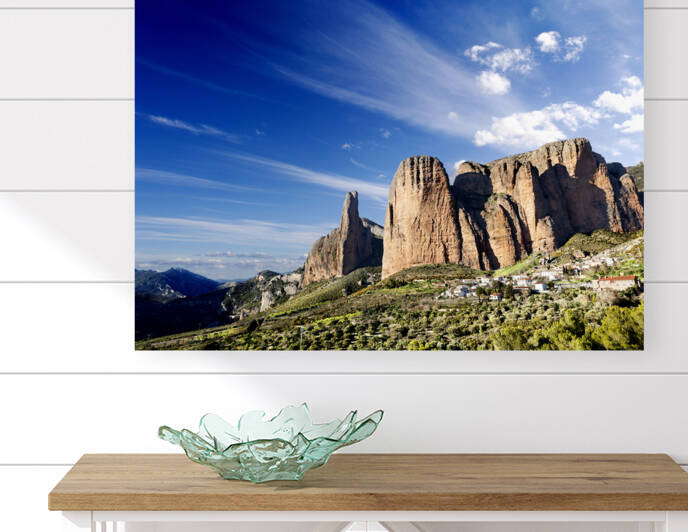 Natural landscape mountain. Reproduction