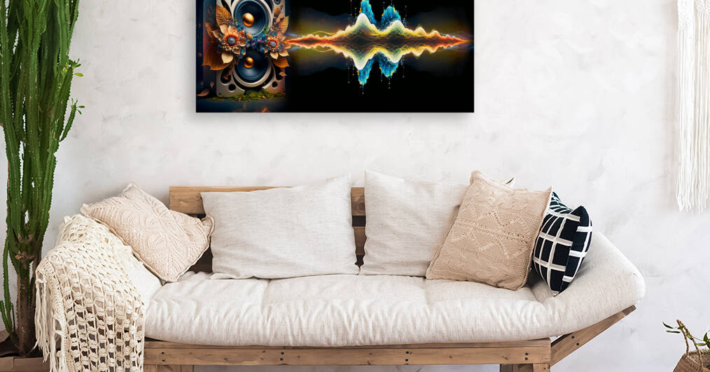 Futuristic high fidelity acoustic sound system. Ai generated. by Carlos Castilla