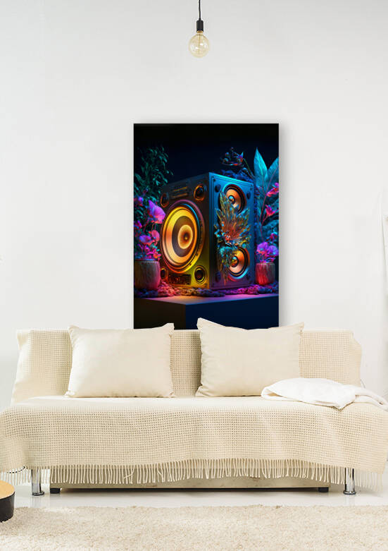 Futuristic high fidelity acoustic sound system. Ai generated. by Carlos Castilla