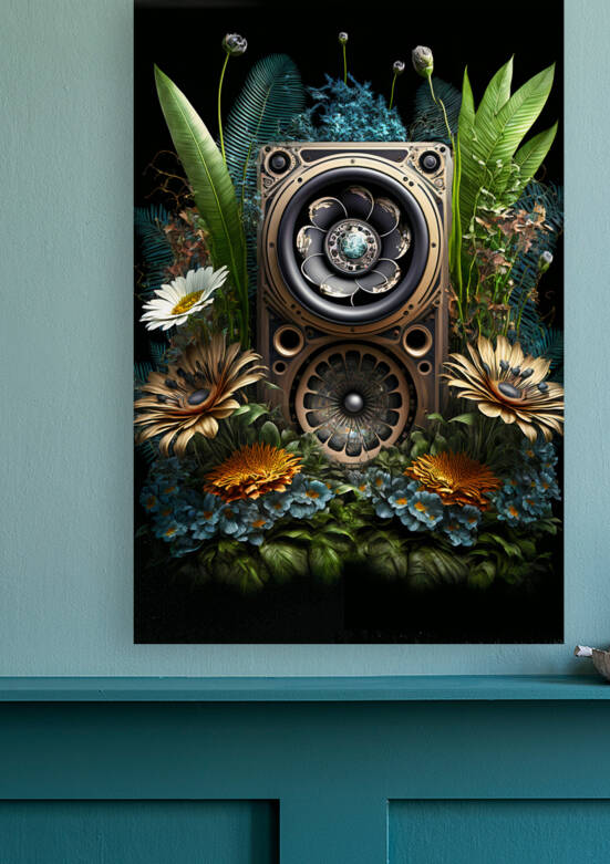 Futuristic high fidelity acoustic sound system. Ai generated. by Carlos Castilla