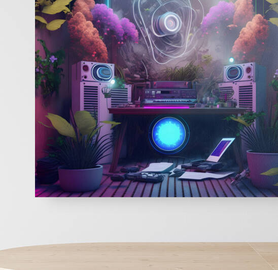 Futuristic high fidelity acoustic sound system. Ai generated. by Carlos Castilla