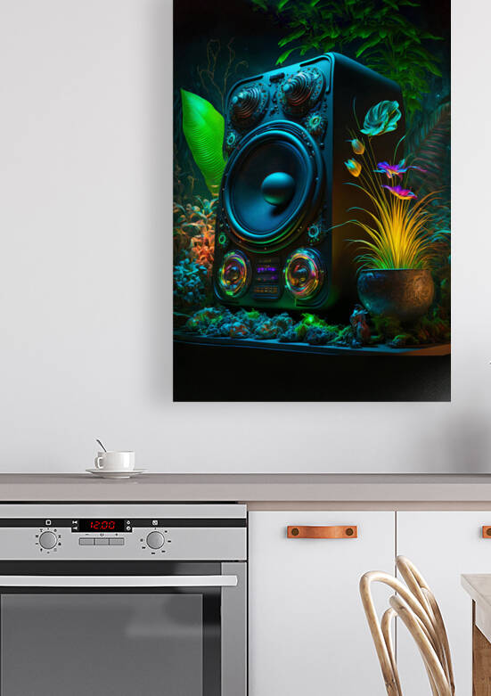 Futuristic high fidelity acoustic sound system.  by Carlos Castilla