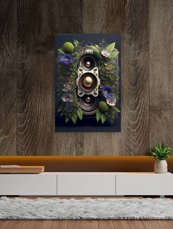 sound system.Futuristic high fidelity acoustic sound system. Ai generated. by Carlos Castilla