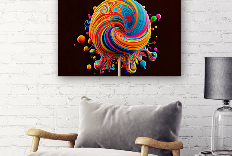 Delicious and tasty candy lollipops of different flavors. by Carlos Castilla