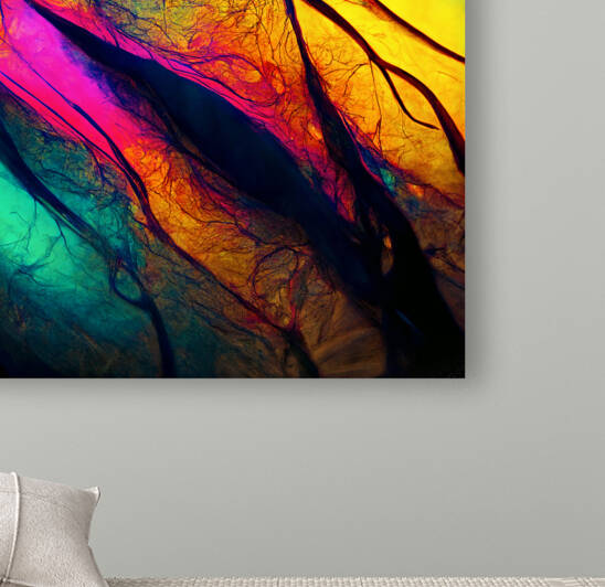 abstract textured organic neon.Futuristic abstract background. by Carlos Castilla