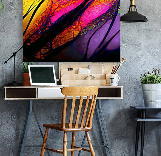 abstract textured organic neon.Futuristic abstract background. by Carlos Castilla