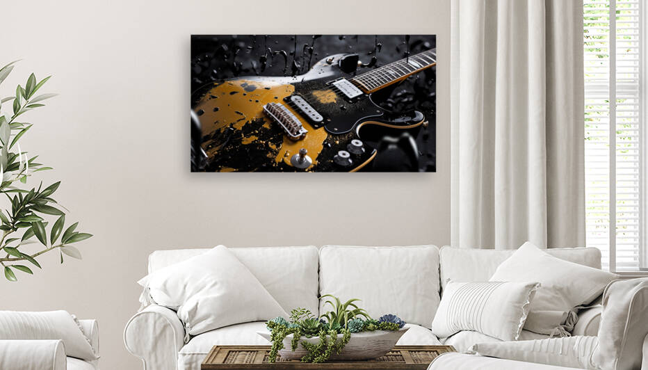 dripping electric guitar 4 by Carlos Castilla