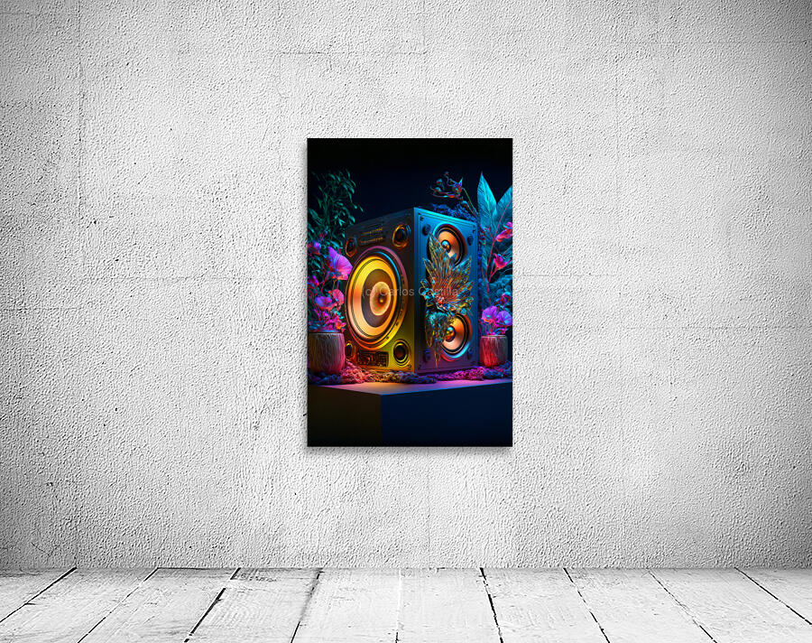 Futuristic high fidelity acoustic sound system. Ai generated. by