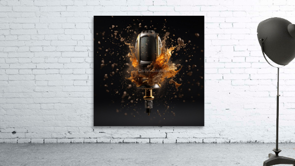 microphone splashing Wall Preview