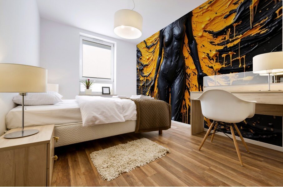 The Black Phoenix Mural print