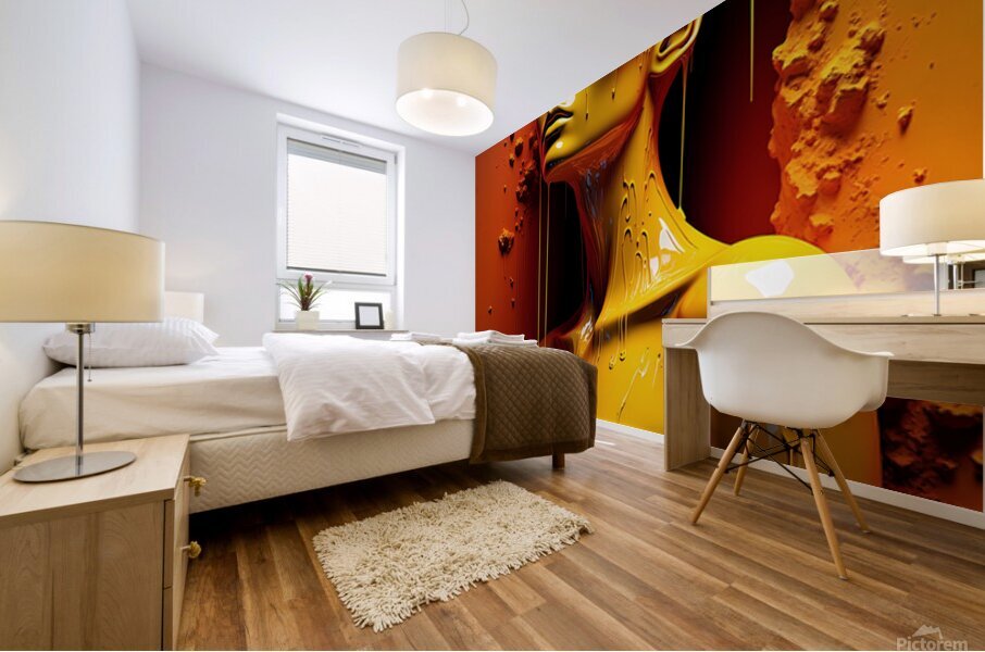 Golden Drip Mural print