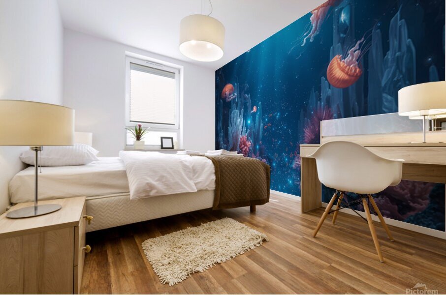 A Starry Ocean Floor Mural print