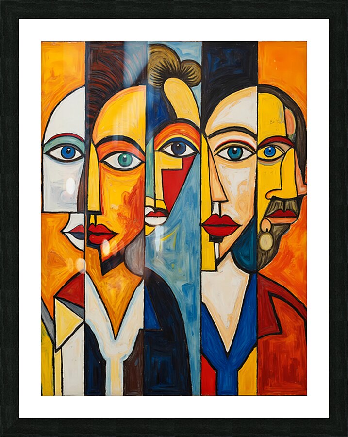 Five Faces  Picture Frame print