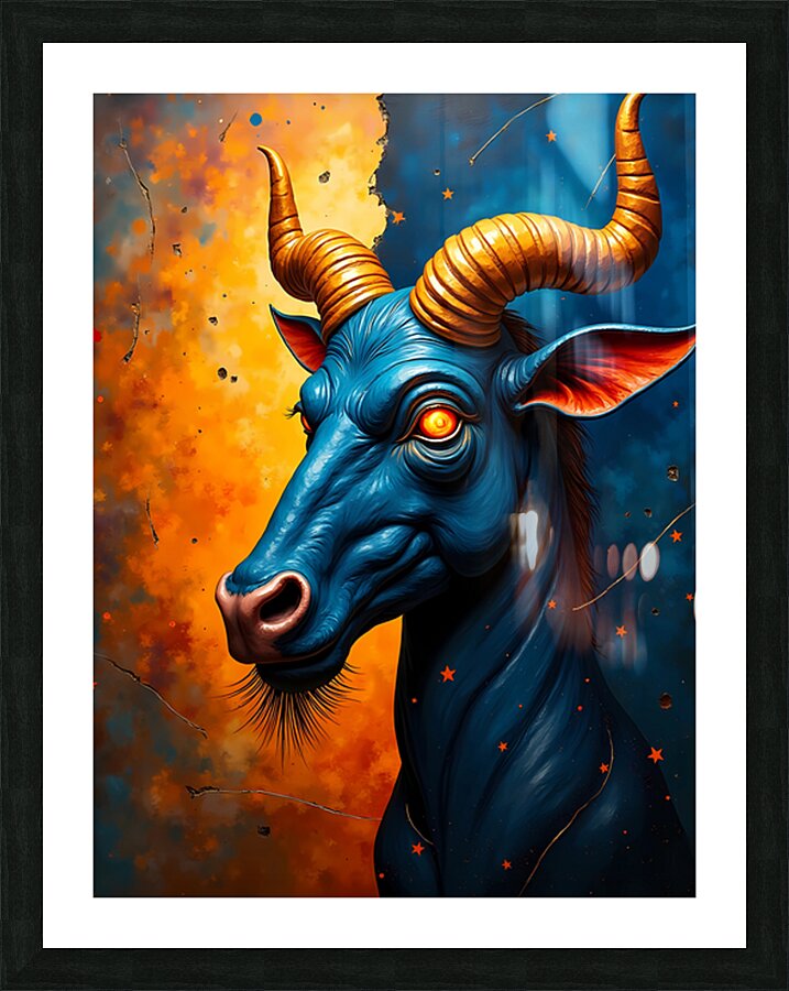 Azure Baphomet  Picture Frame print