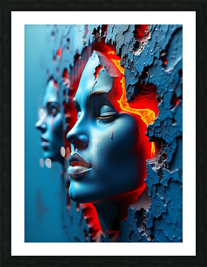 The Peeling Self Picture Frame print