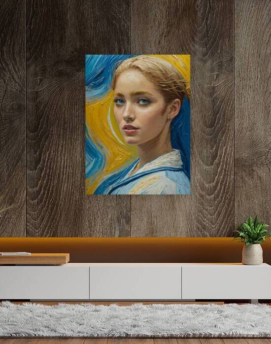 The Spirit of Cobalt and Coral oil painting van gogh  by Majed Najjari
