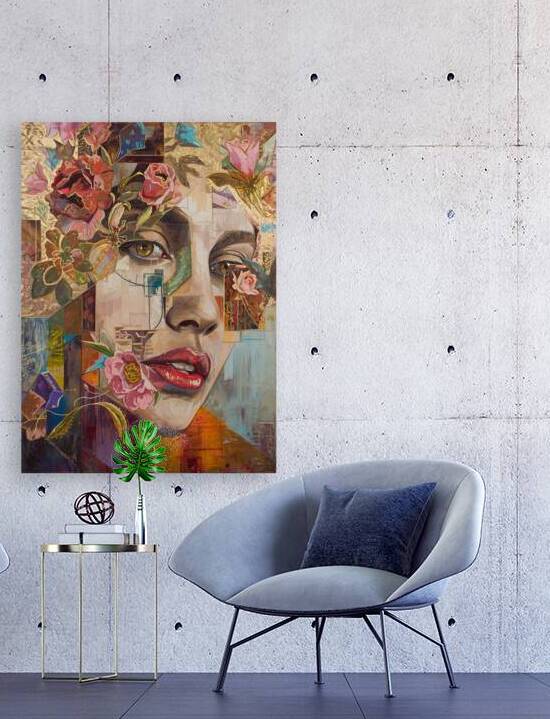 Rose Crown on the Abstract Grid by Majed Najjari