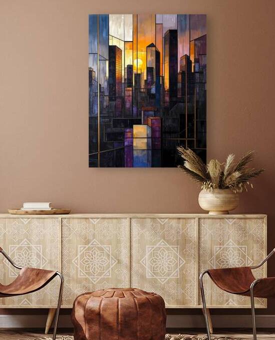 Golden Hour City Skyline by Majed Najjari