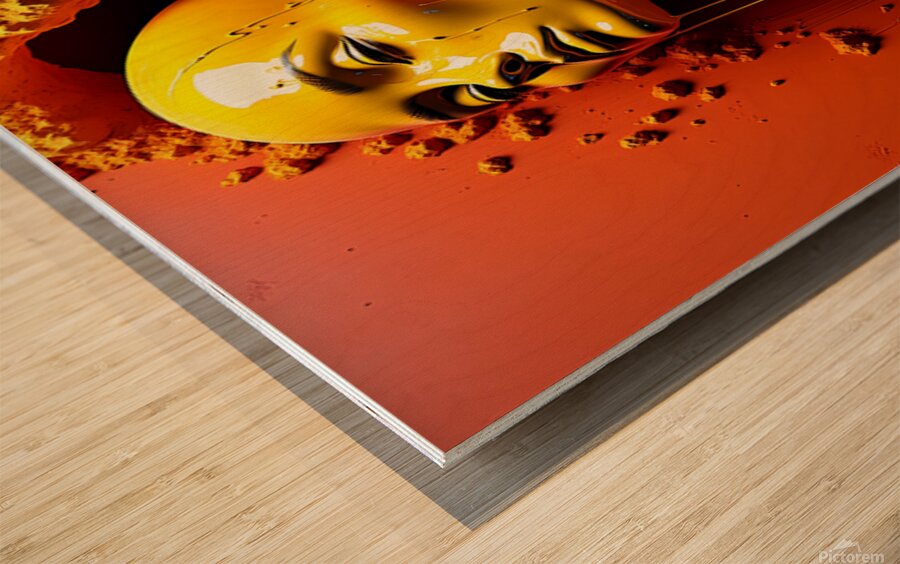 Golden Drip Wood print
