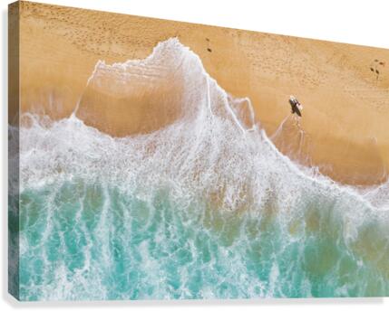 Surfer at Sunset Beach Canvas Print