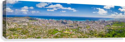 Behind Honolulu Panorama Canvas Print