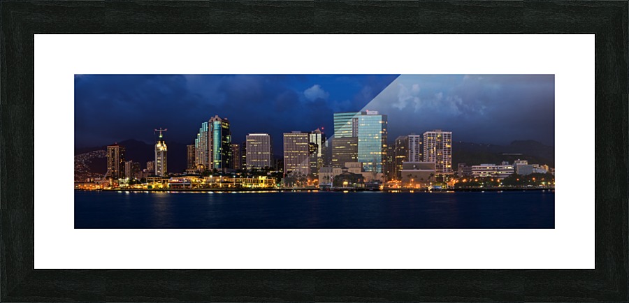 Honolulu Skyline Picture Frame print