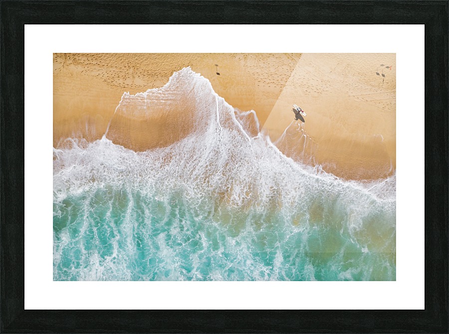 Surfer at Sunset Beach Picture Frame print