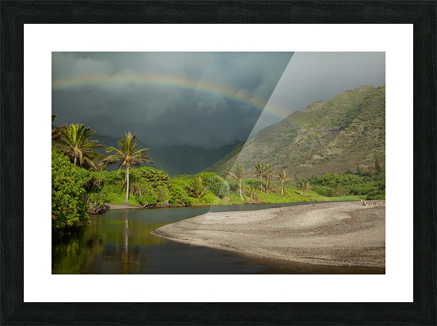 Beach at Halawa  Picture Frame print