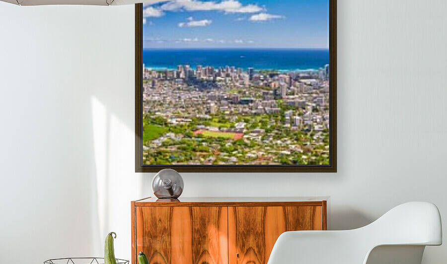 Behind Honolulu Panorama by Dave Tonnes