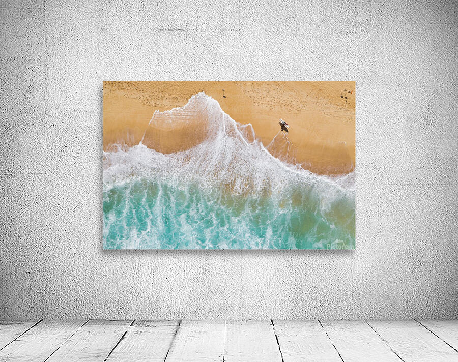 Surfer at Sunset Beach Wall Preview