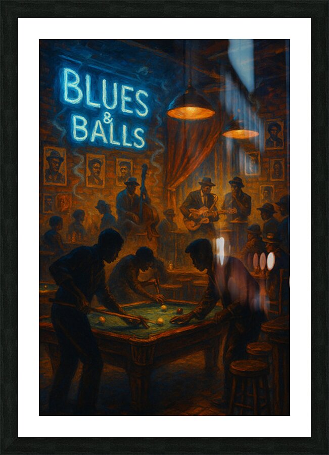  “Corner Pocket Blues” Picture Frame print