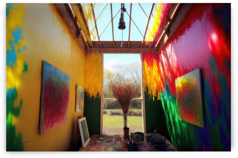 Art Studio and Paintings by Christopher Rousseau Villella