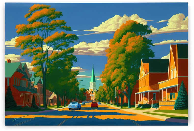 Small Town Street by Christopher Rousseau Villella