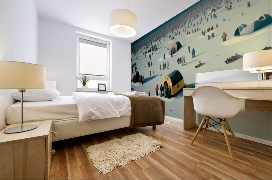 Fish Houses Mural print