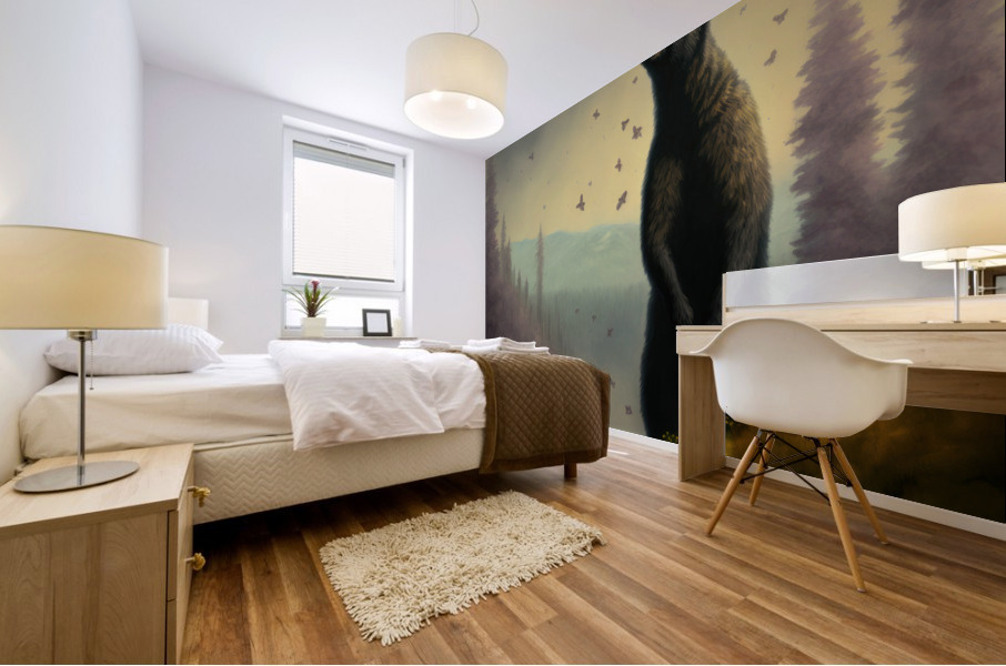 Bear on a Hill Mural print