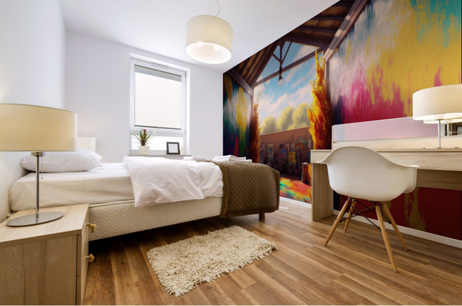 Inside Cornfield Studio Mural print
