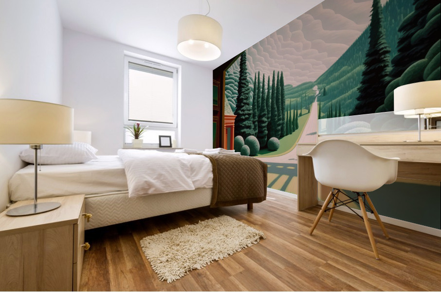 Timber Lodge Mural print