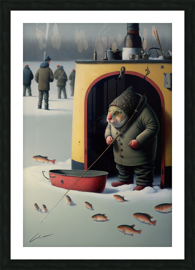 Fish-er-Man Picture Frame print