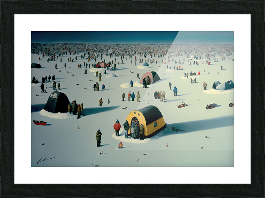 Fish Houses Picture Frame print