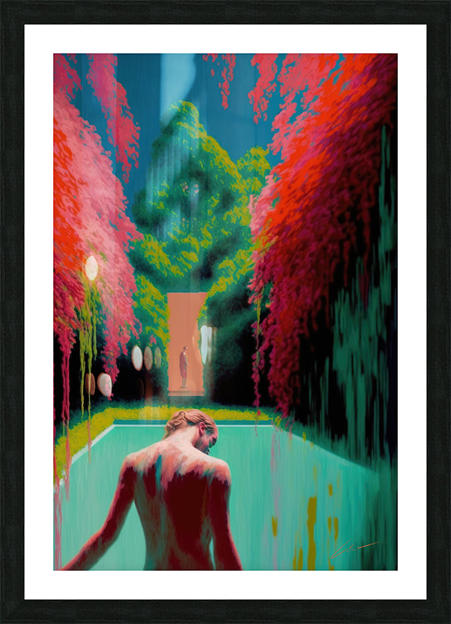 Private Swimming Pool Picture Frame print