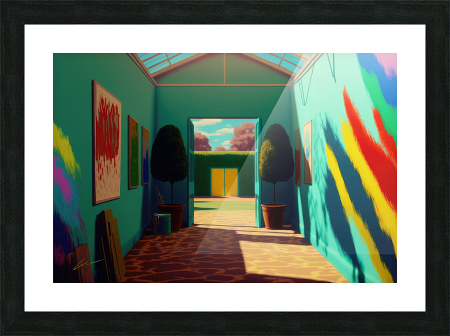 Yellow Doors Picture Frame print